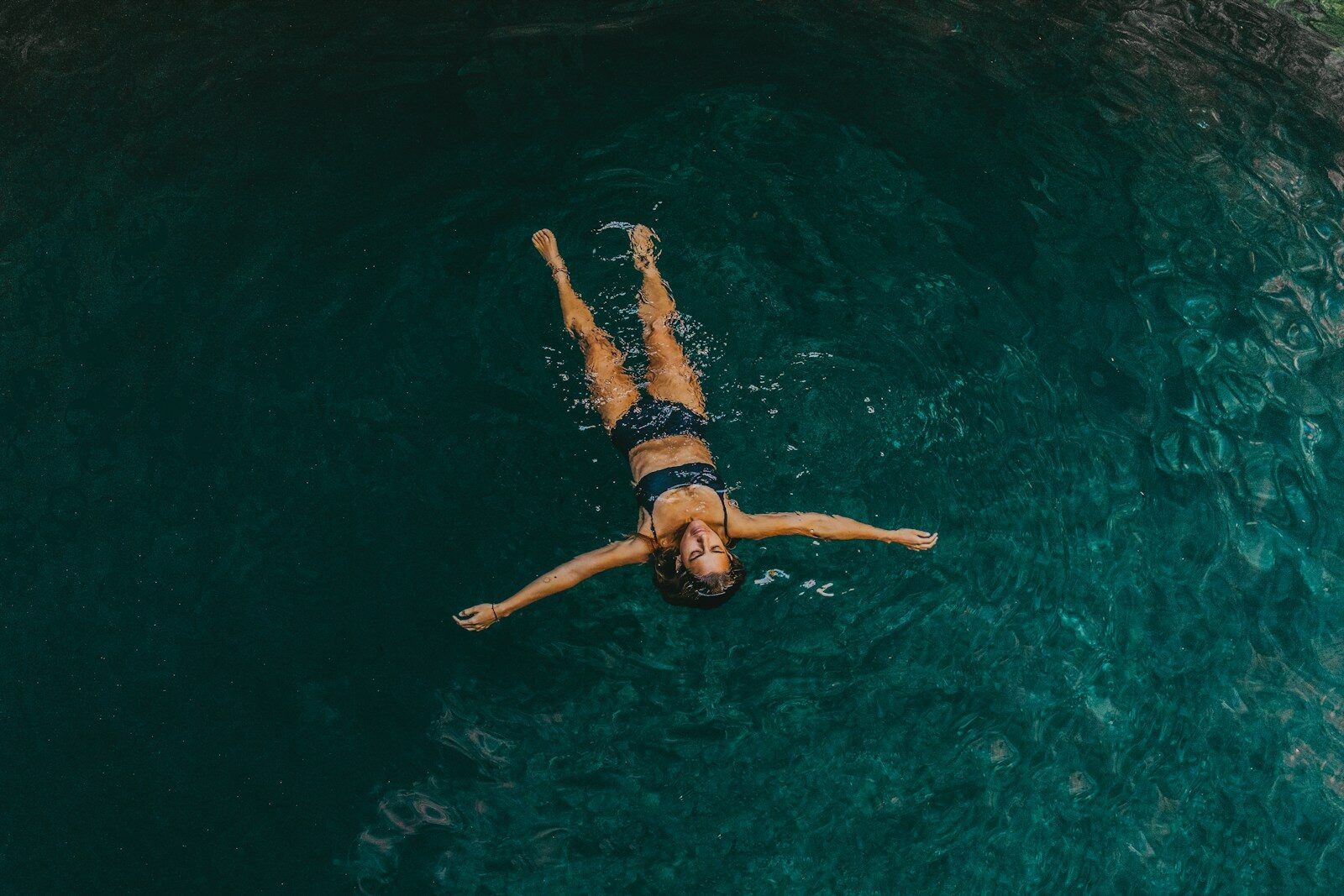 Private cenote swim in Tulum at sunrise