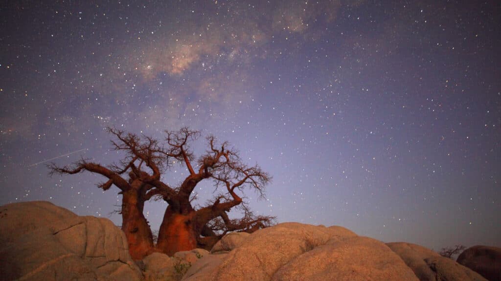 Sunset on the Makgadikgadi Salt Pans