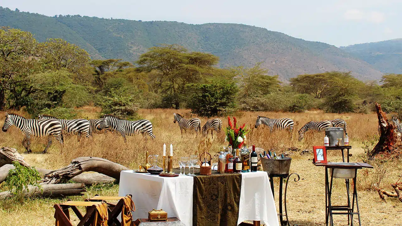 A Private Bush Dinner on the Ngorongoro Crater Rim