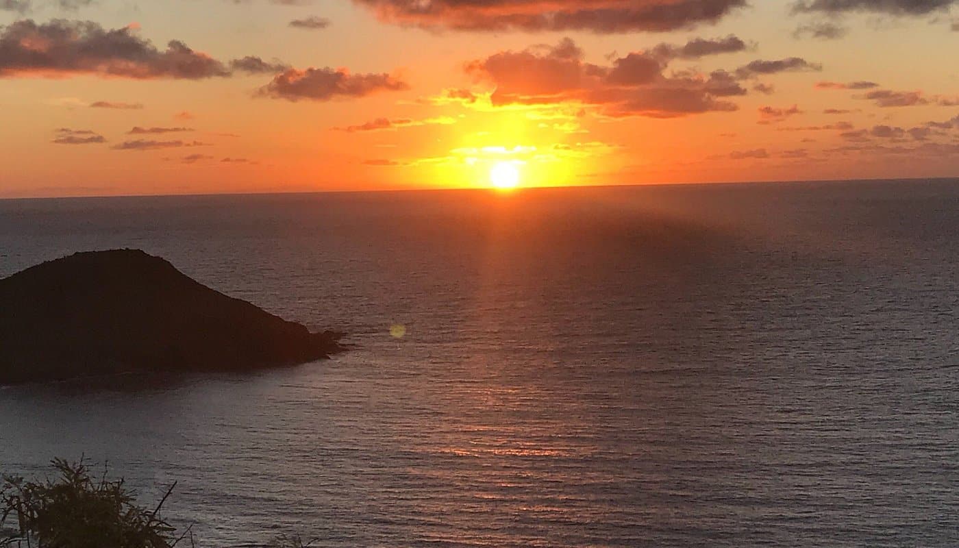 Sunrise on Morne du Vitet, St Barts