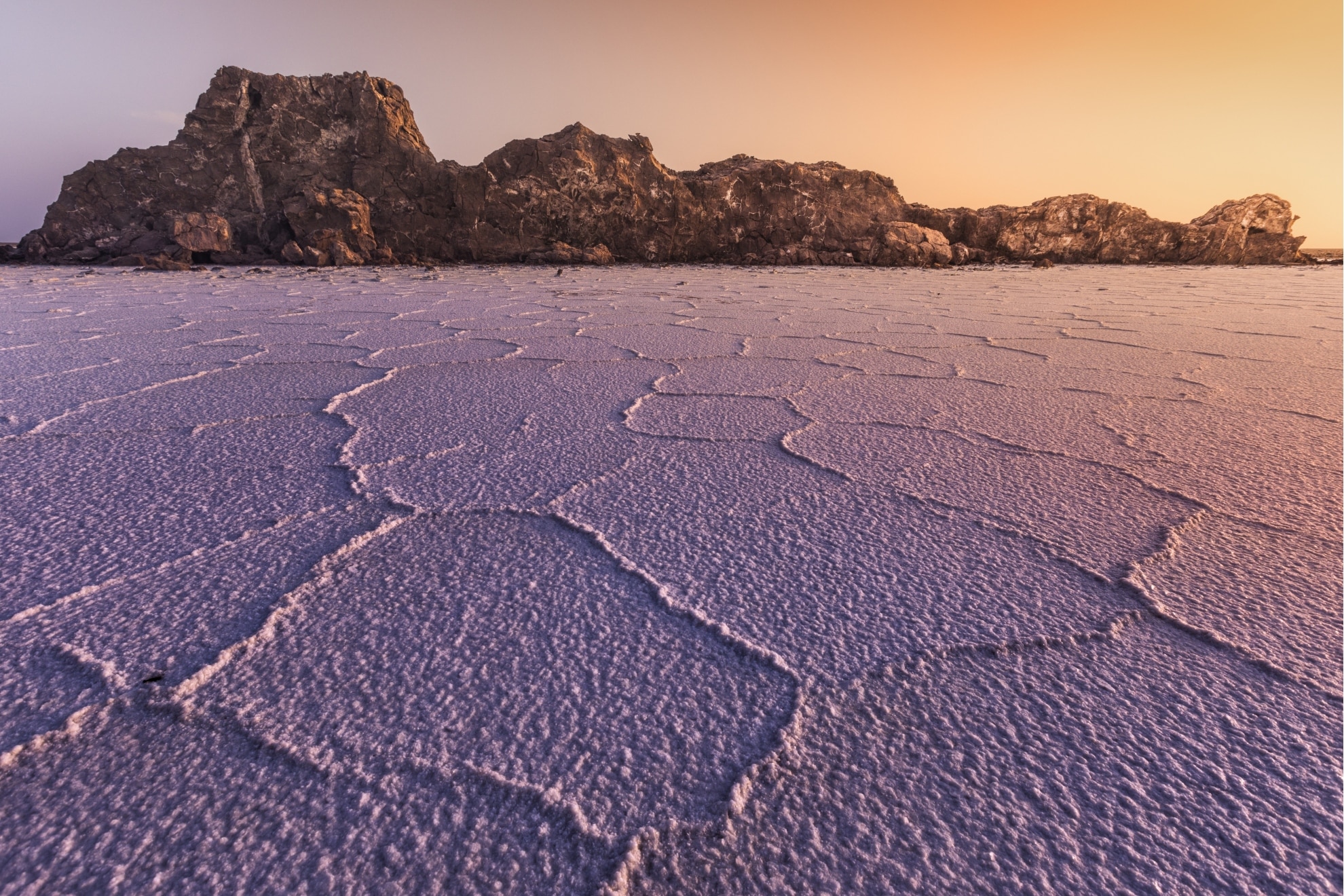 Sunset on the Makgadikgadi Salt Pans